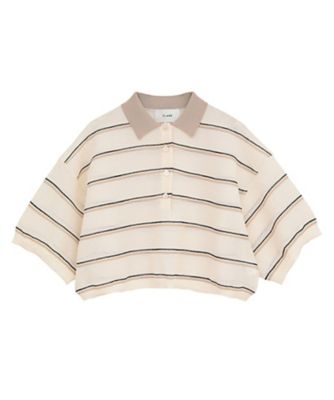 SPONGY SHEER POLO KNIT TOPS 10106ー