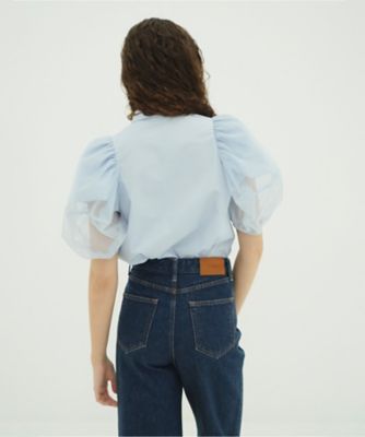 TULLE LAYERED SLEEVE SHIRTS 10122ー