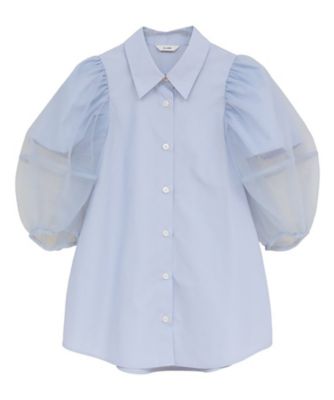 TULLE LAYERED SLEEVE SHIRTS 10122ー