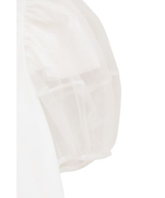 TULLE LAYERED SLEEVE SHIRTS 10122ー