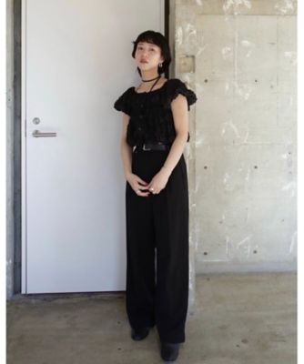W FACE TOPSTITCHED FRILL TOPS 10122