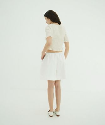 SHIRRING HALF SLEEVE BLOUSE 10122ー