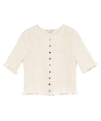 SHIRRING HALF SLEEVE BLOUSE 10122ー