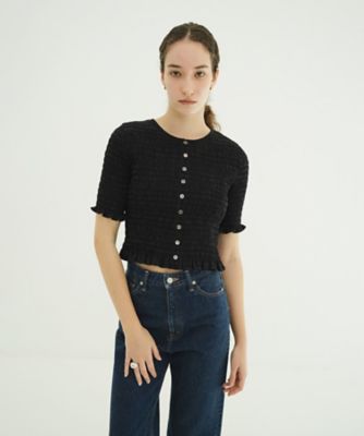 SHIRRING HALF SLEEVE BLOUSE 10122ー