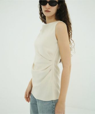 SATIN DRAPE TOPS 10122ー4173 | CLANE (Women