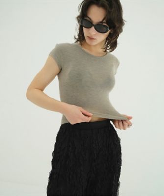 ＜CLANE (Women)＞ＳＯＦＴ　ＳＨＥＥＲ　ＣＯＭＰＡＣＴ　ＴＯＰＳ　１０１０５ー１２４３