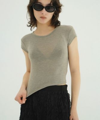 【新品未使用】CLANE SOFT SHEER COMPACT TOPS CLANE（クラネ） tシャツ CLANE SOFT SHEER COMPACT TOPS レディース