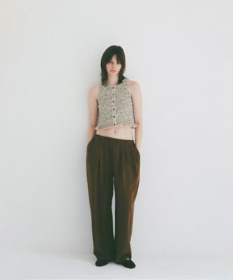 W FACE MIX MESH GATHER N／S TOPS