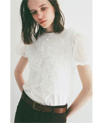 ＜CLANE (Women)＞ＴＵＬＬＥ　ＶＥＳＴ　ＬＡＹＥＲＥＤ　ＴＯＰＳ　１０１０５ー１１７３