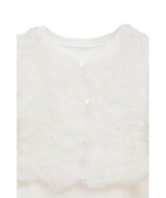 CLANE TULLE VEST LAYERED TOPS ホワイト CLANE クラネ “TULLE VEST LAYERED TOPS” チュールベストレイヤー