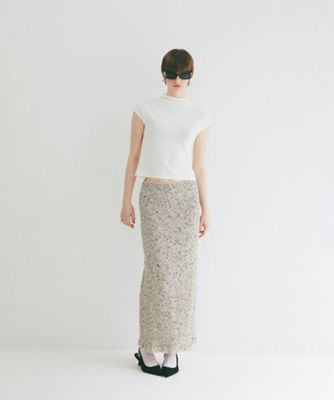 MIX MESH GATHER SKIRT 10109ー6143