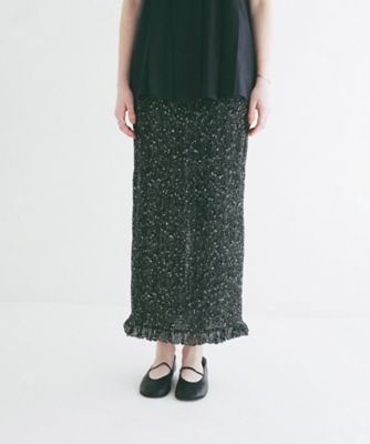 MIX MESH GATHER SKIRT 10109ー6143