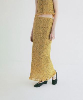 MIX MESH GATHER SKIRT 10109ー6143