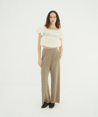 ＜CLANE (Women)＞ＢＲＩＧＨＴ　ＪＥＲＳＥＹ　ＰＡＮＴＳ　１０１１０ー７２０３