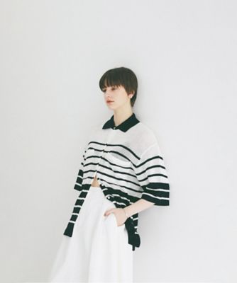HALF SLEEVE OVER KNIT SHIRT 10106ー