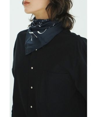 ＜CLANE (Women)＞ＬＯＧＯ　ＳＩＬＫ　ＳＣＡＲＦ　１０１３６ー８２０３