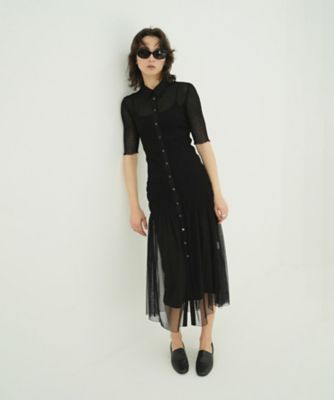 GATHERED MESH SHIRTS ONEPIECE 10112