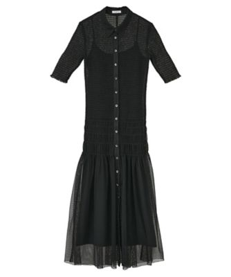 GATHERED MESH SHIRTS ONEPIECE 10112