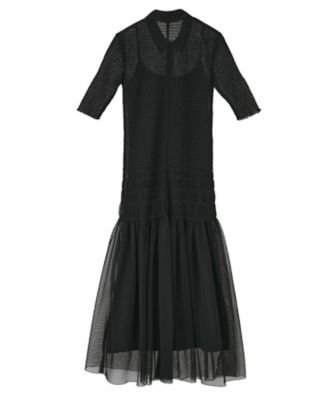 GATHERED MESH SHIRTS ONEPIECE 10112