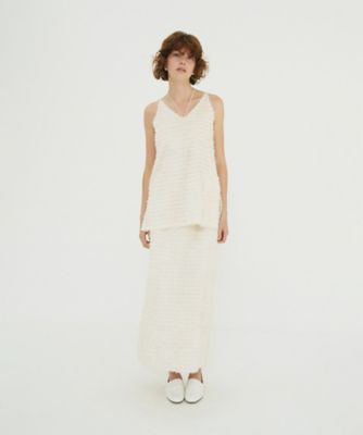 W FACE FEATHER CAMI TOPS 11122ー4003 
