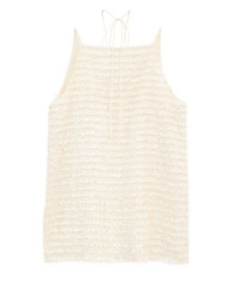 W FACE FEATHER CAMI TOPS 11122ー4003