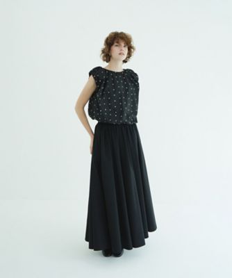 W FACE DOT SLEEVELESS RIBBON TOPS