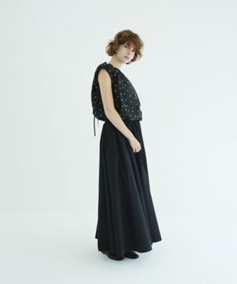 W FACE DOT SLEEVELESS RIBBON TOPS