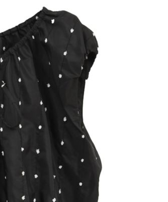 W FACE DOT SLEEVELESS RIBBON TOPS