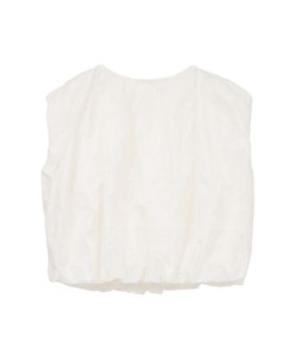 W FACE DOT SLEEVELESS RIBBON TOPS