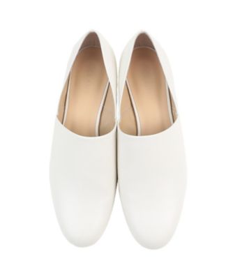 SIDE CUT STACKED FLAT SHOES 11115ー