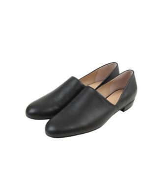 SIDE CUT STACKED FLAT SHOES 11115ー
