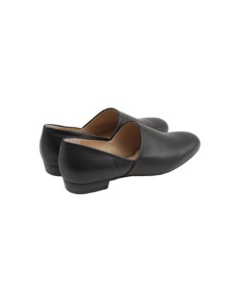 SIDE CUT STACKED FLAT SHOES 11115ー