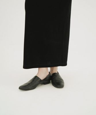 靴 CLANE SIDE CUT STACKED HEEL FLAT SHOES SIDE CUT STACKED FLAT SHOES 11115ー