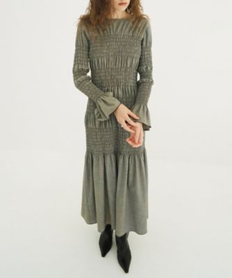 SHIRRING LONG ONEPIECE 11112ー5203