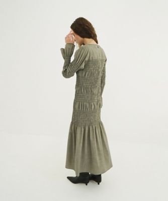 SHIRRING LONG ONEPIECE 11112ー5203