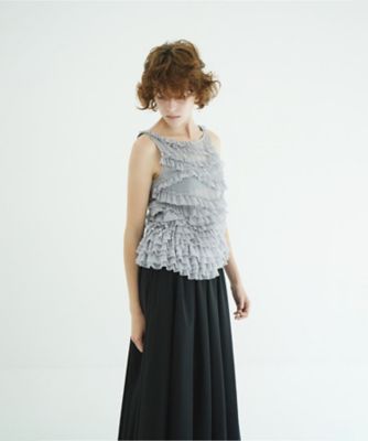 RANDOM FRILL SHEER N／S TOPS 11122ー