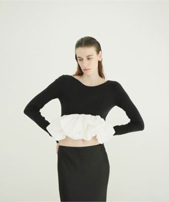 W BALLOON SHORT KNIT TOPS 11106ー
