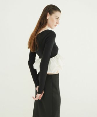 W BALLOON SHORT KNIT TOPS 11106ー