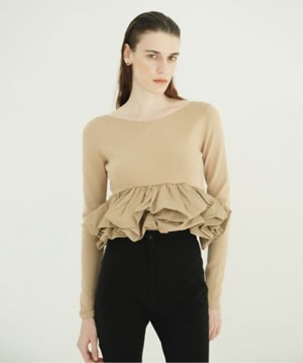 W BALLOON SHORT KNIT TOPS 11106ー