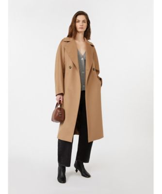 MaxMara ブラウン ウールコート ダブルブレスト ☆S Max Mara☆Carolina ダブルブレストウールコート (S Max
