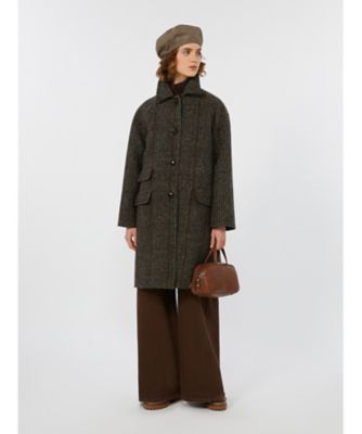 美品　マックスマーラ　中綿入　ピーコート　ウールコート　ツイード　36 美品 マックスマーラ 中綿入 ピーコート ウールコート ツイード 36