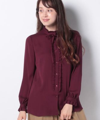 スタンドカラーフリルブラウス 三越伊勢丹オンラインストア 公式