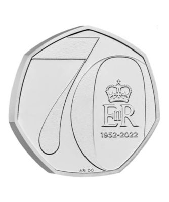 ＜ROYALMINT/ロイヤルミント＞★エリザベス女王プラチナジュビリー記念５０ペンス白銅貨