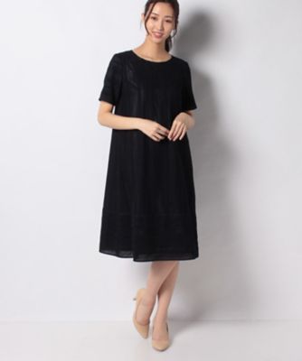 Leilian Plus House Women レリアン プラスハウス 大きいサイズ ミディ丈aラインワンピ ス ネービーブルー 三越伊勢丹 公式 Shopping Mall
