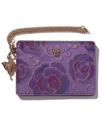 新品未使用】ANNA SUI 財布 マジカルローズ 薔薇 紫 アナスイ L字 ご