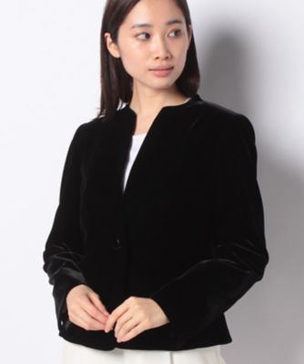 卒業式40代女性服 ベルベットジャケットの今どきコーディネート