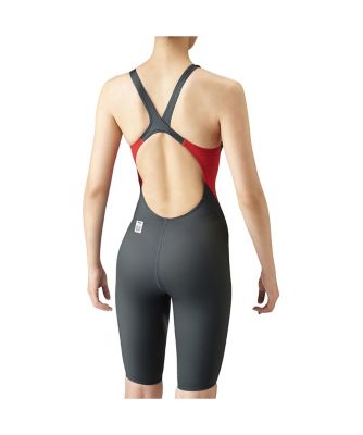 【競泳水着】アクアアドバンスド　ハーフスパッツオープンバック（ニット素材）（クロスバック）【返品不可商品】