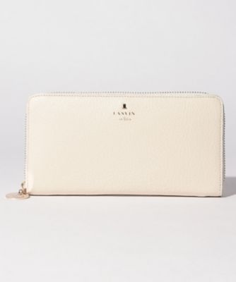 ＜LANVIN en Bleu (Bag&SLG)＞メラニーラウンドファスナー長財布　ペールブルー３
