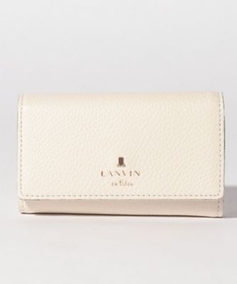 ＜三越伊勢丹/公式＞ LANVIN en Bleu (Bag & SLG)/ランバンオンブルー メラニー キーリング付きキーケース ホワイト 財布・マネークリップ【三越伊勢丹/公式】