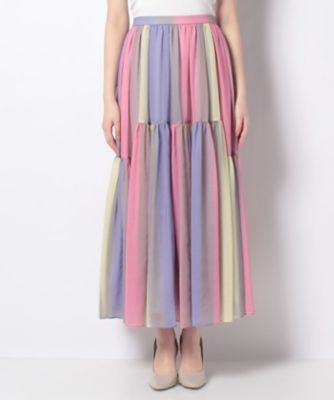 マルチカラープリントシフォンスカート 三越伊勢丹オンラインストア 公式